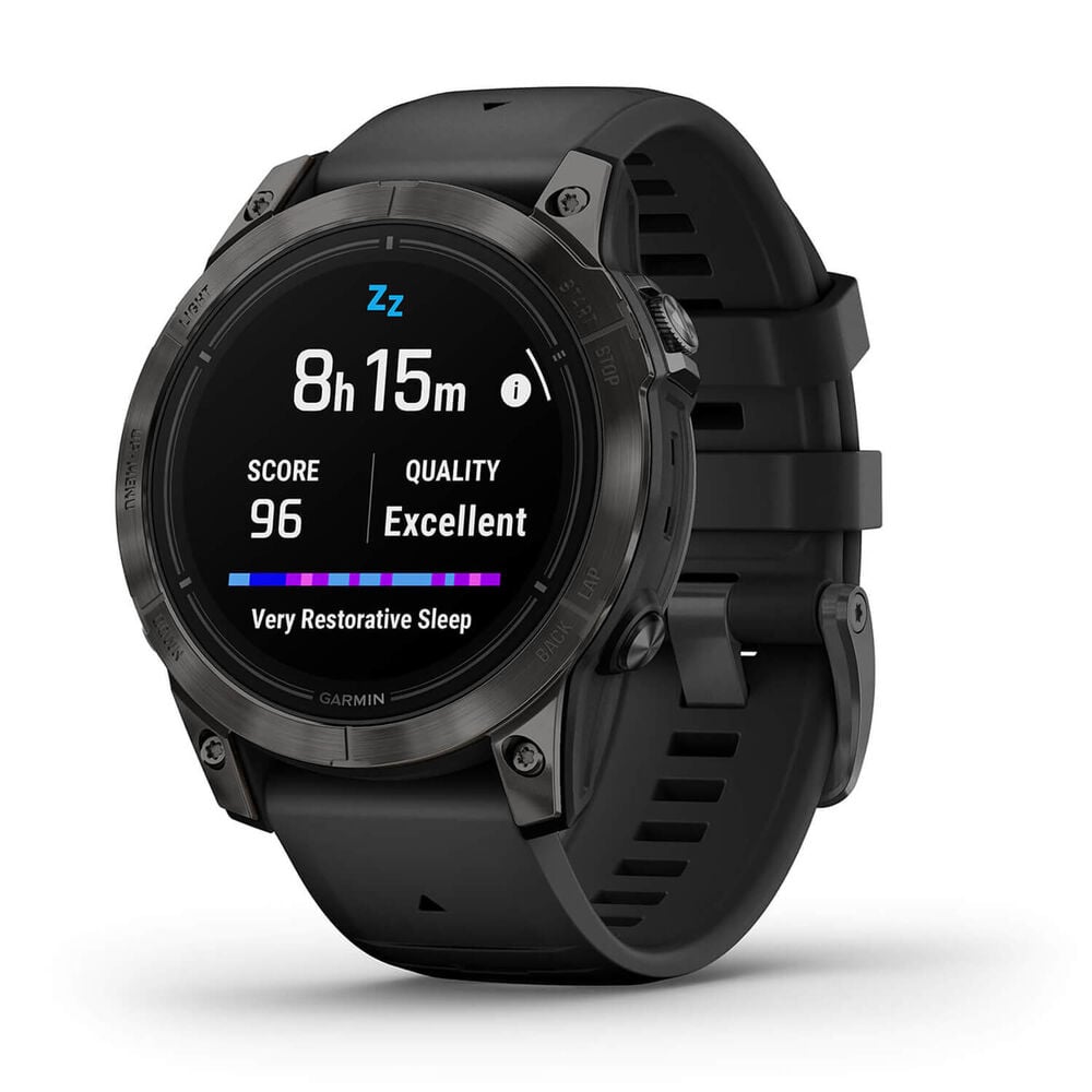 Garmin Epix Pro Gen 2 Sapphire 47mm Carbon Grey DLC Titanium Case Black Strap Watch