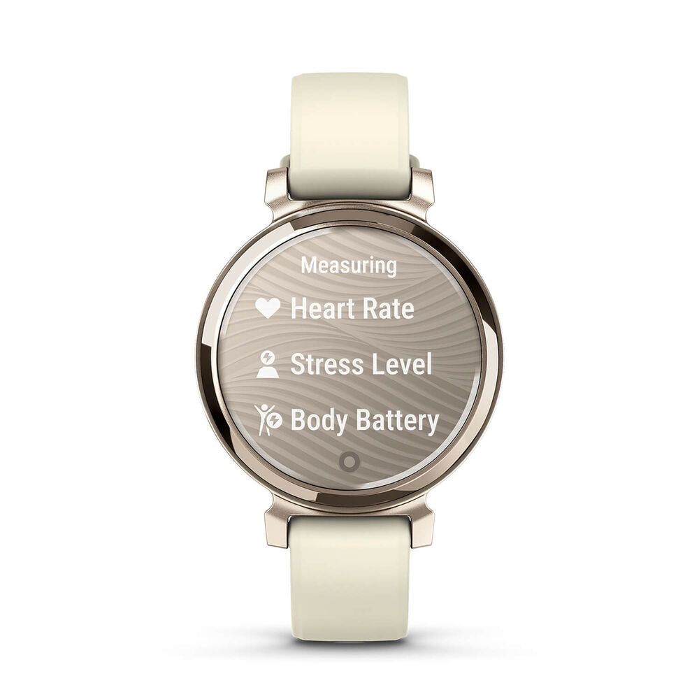 Garmin Lily&reg; 2 Cream Gold Bezel Coconut Silicone Strap Watch