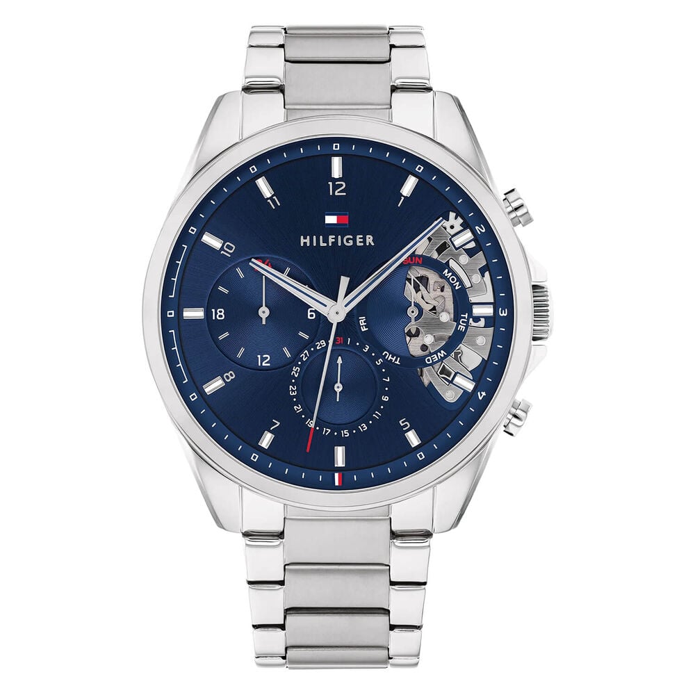 Tommy Hilfiger 43.5mm Blue Dial Stainless Steel Case & Bracelet Watch