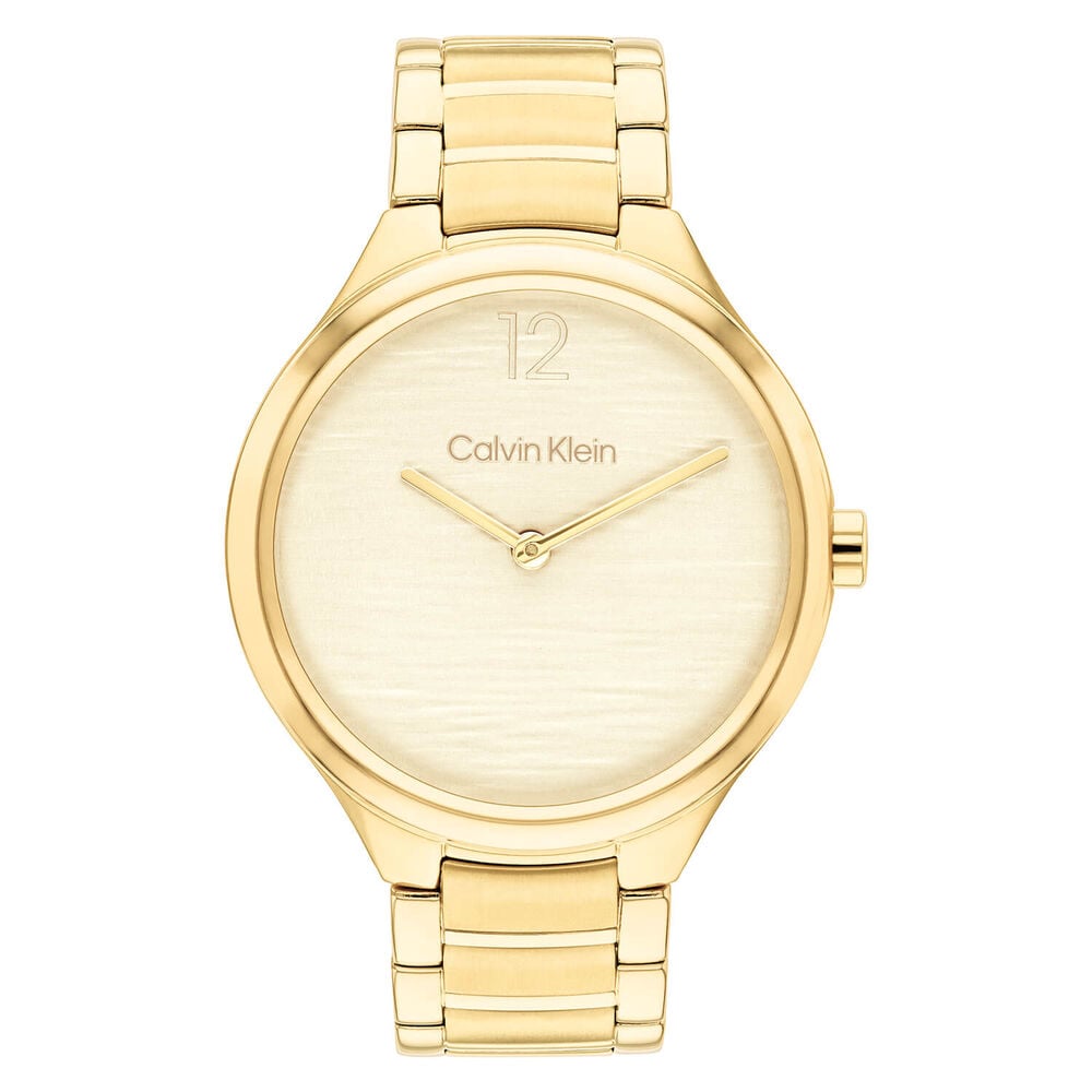 Calvin Klein Delight 38mm Gold Dial Gold Tone Stainless Steel Bracelet Watch