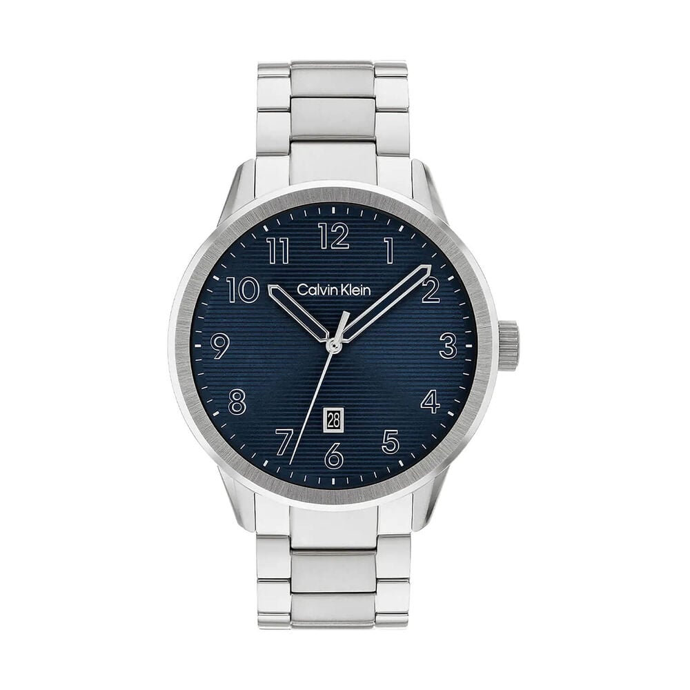 Calvin Klein Minimalistic Pilot 42mm Blue Dial Stainless Steel Bracelet Watch