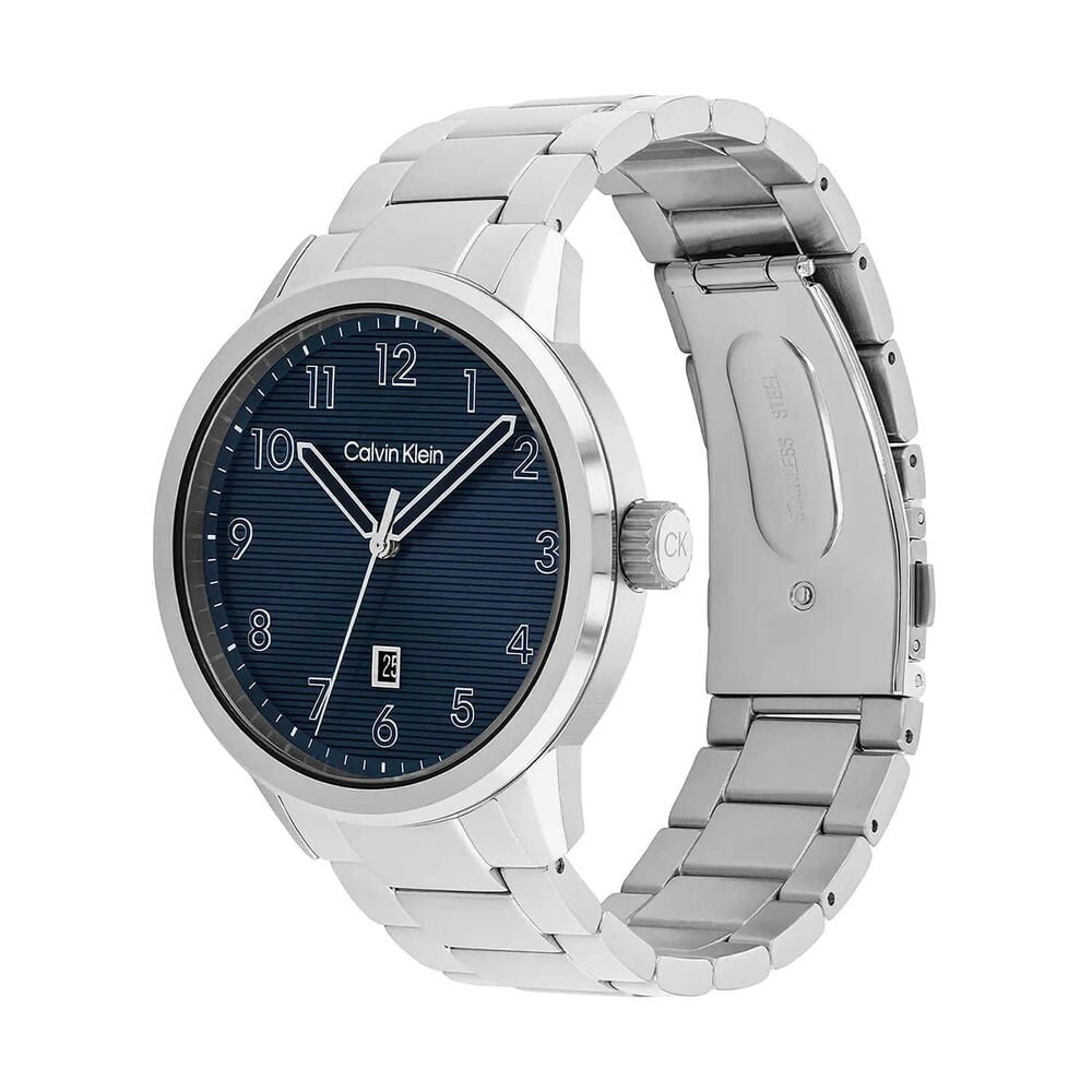 Calvin Klein Minimalistic Pilot 42mm Blue Dial Stainless Steel Bracelet Watch