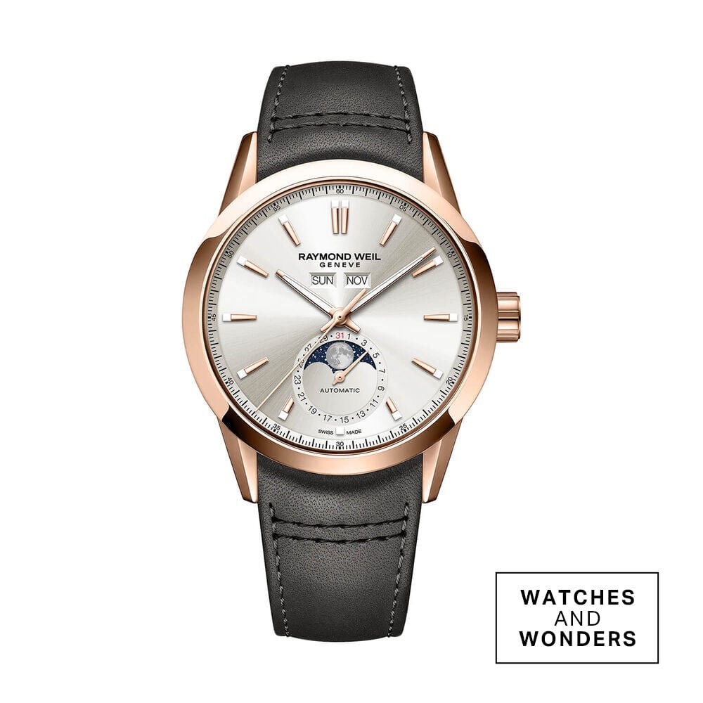 Raymond Weil Freelancer Complete Calendar 40mm Dune Sunray Dial Brown Leather Strap Watch