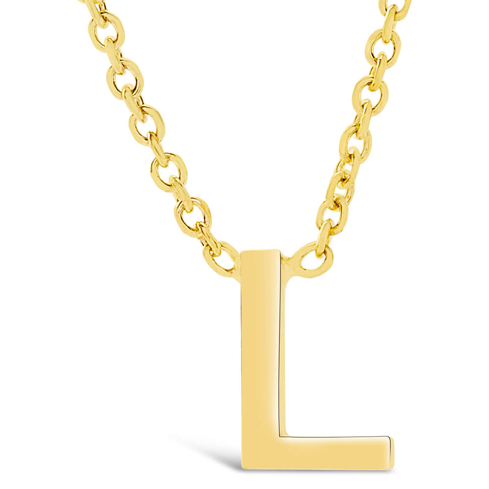 9 Carat Yellow Gold Petite Initial L Necklet