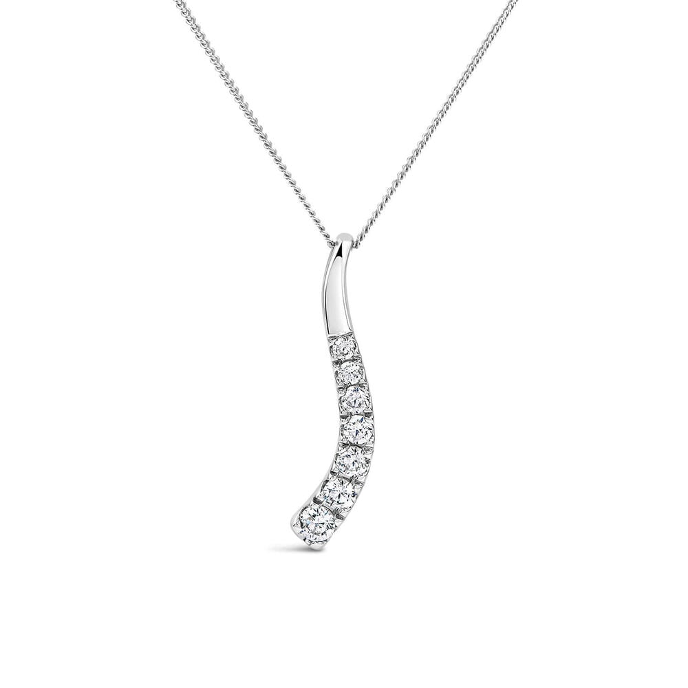 9ct White Gold 0.33ct Diamond Eternal Journey Pendant