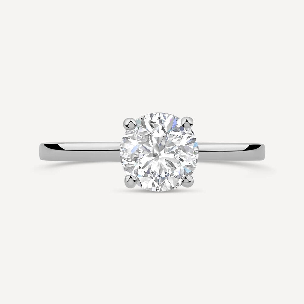 9ct White Gold Round Brilliant Cubic Zirconia Promise Ring