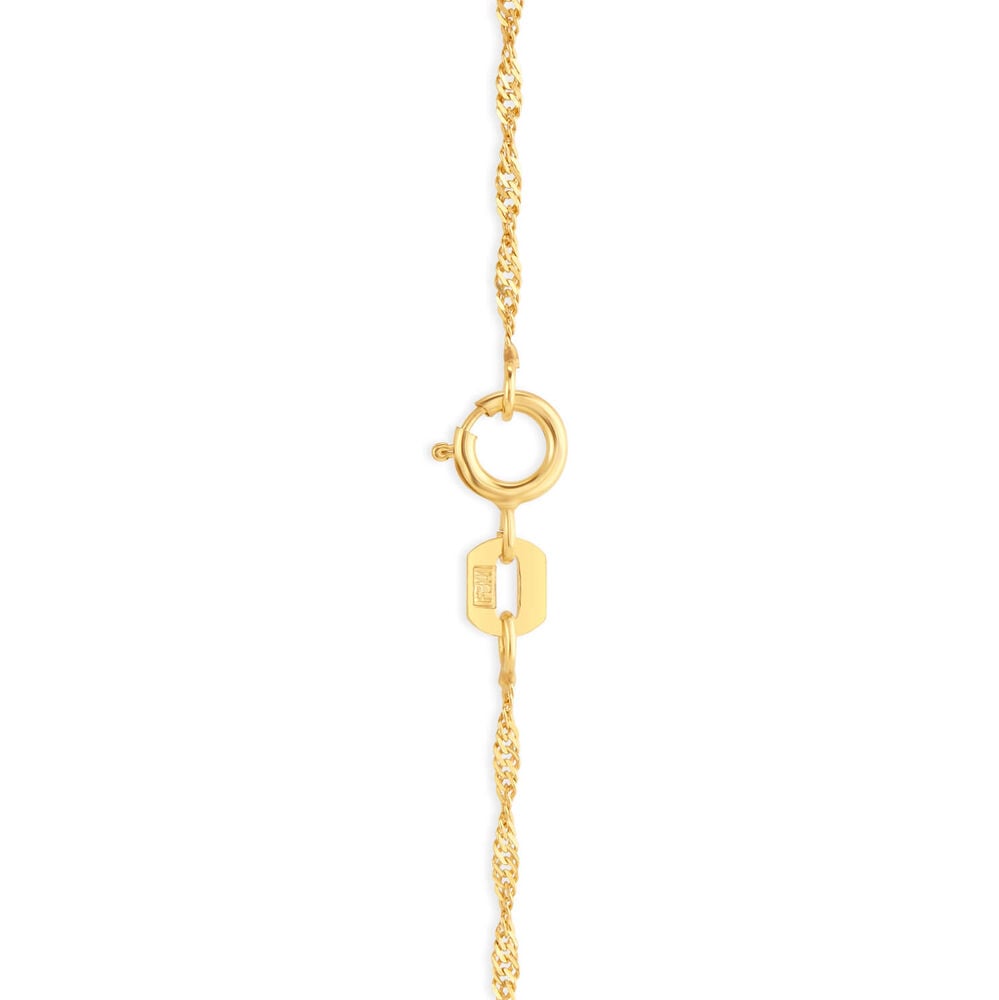 9ct Yellow Gold 18&rsquo; Sparkle Sing Chain Necklace