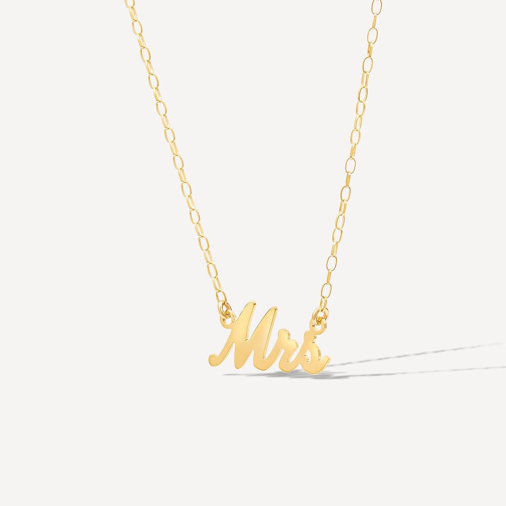 9ct Yellow Gold Personalised Name Necklace (up to 6 letters) (Special Order: 3-5 weeks)