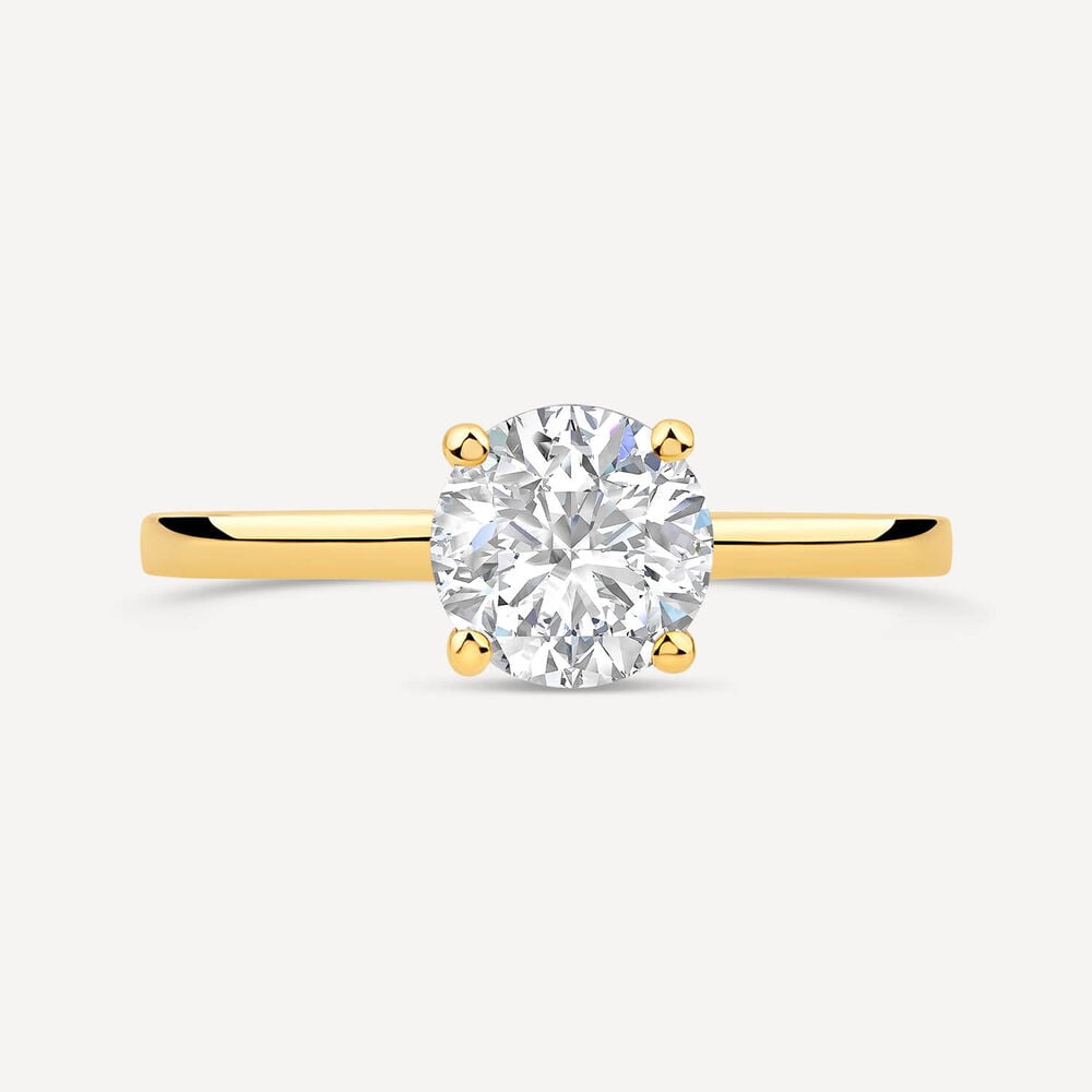 9ct Yellow Gold Round Brilliant Cubic Zirconia Promise Ring