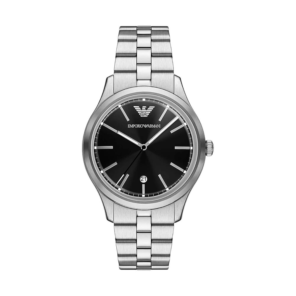 Emporio Armani 41mm Black Dial Stainless Steel Bracelet Watch