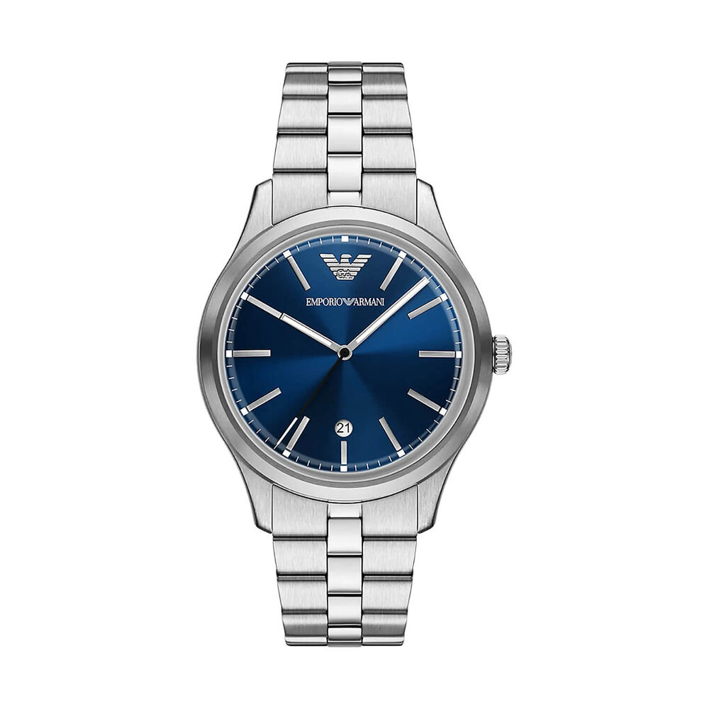 Emporio Armani 41mm Blue Dial Stainless Steel Bracelet Watch