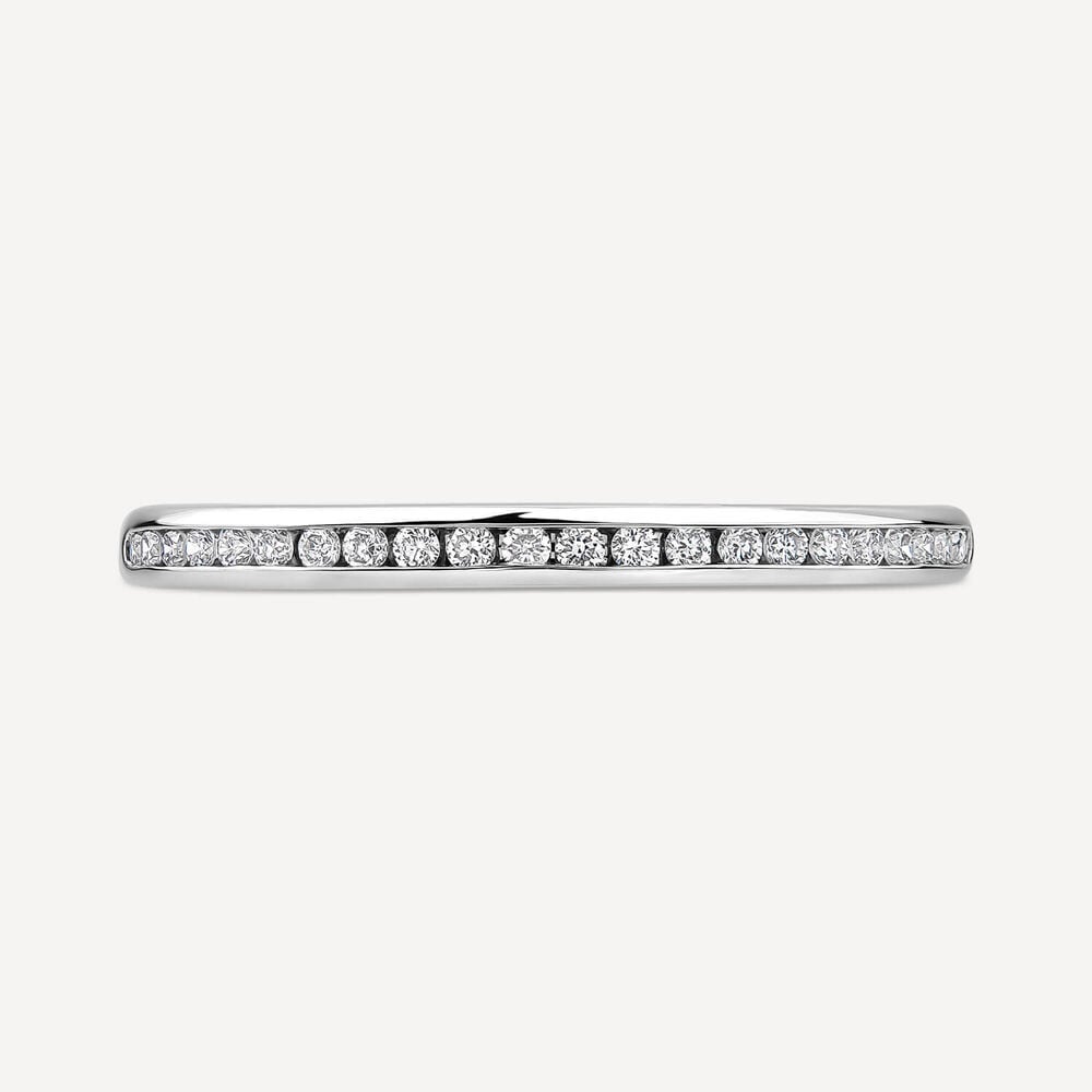 Born Platinum 0.10ct Lab Grown Diamond Channel Set Half Eternity Wedding Ring