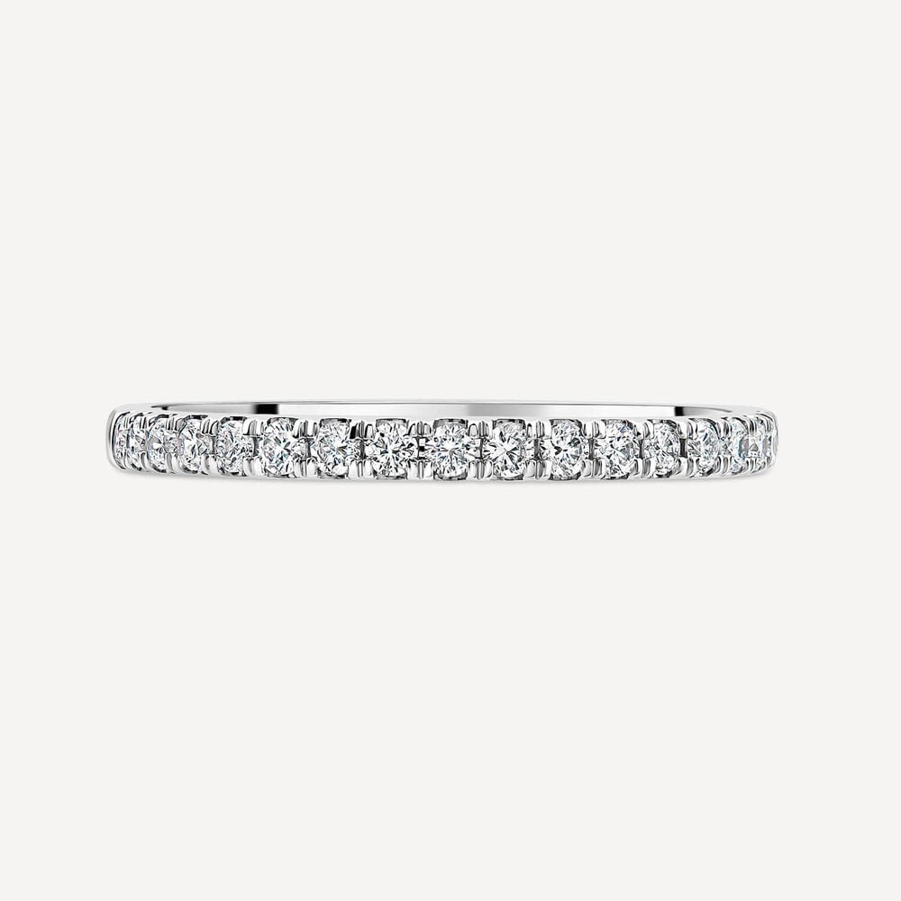 Born Platinum 0.20ct Lab Grown Diamond Claw Set Half Eternity Wedding Ring