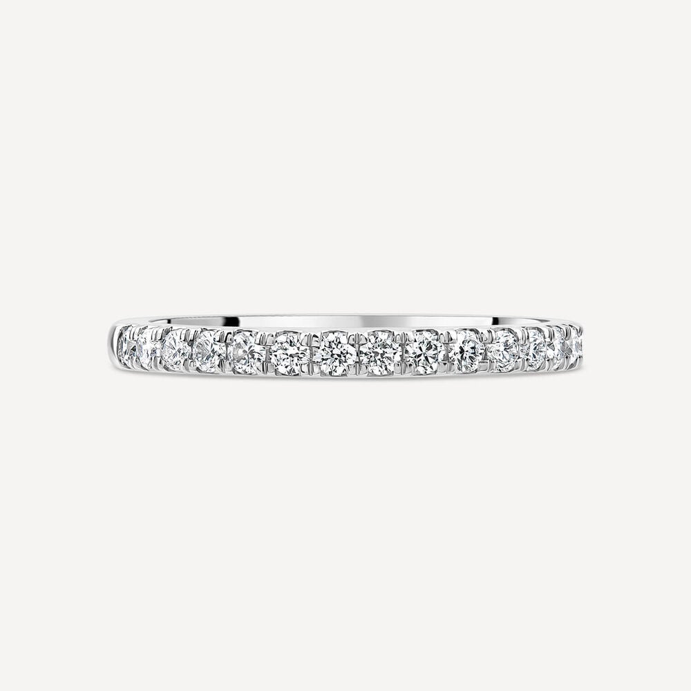 Born Platinum 0.25ct Lab Grown Diamond Claw Set Half Eternity Wedding Ring