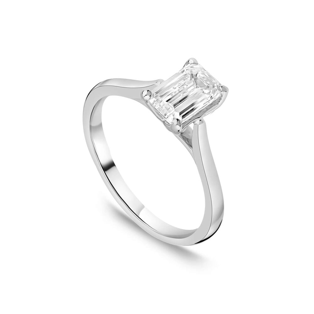 Born Platinum 2.00ct Lab Grown Emerald Cut Solitaire Diamond Ring