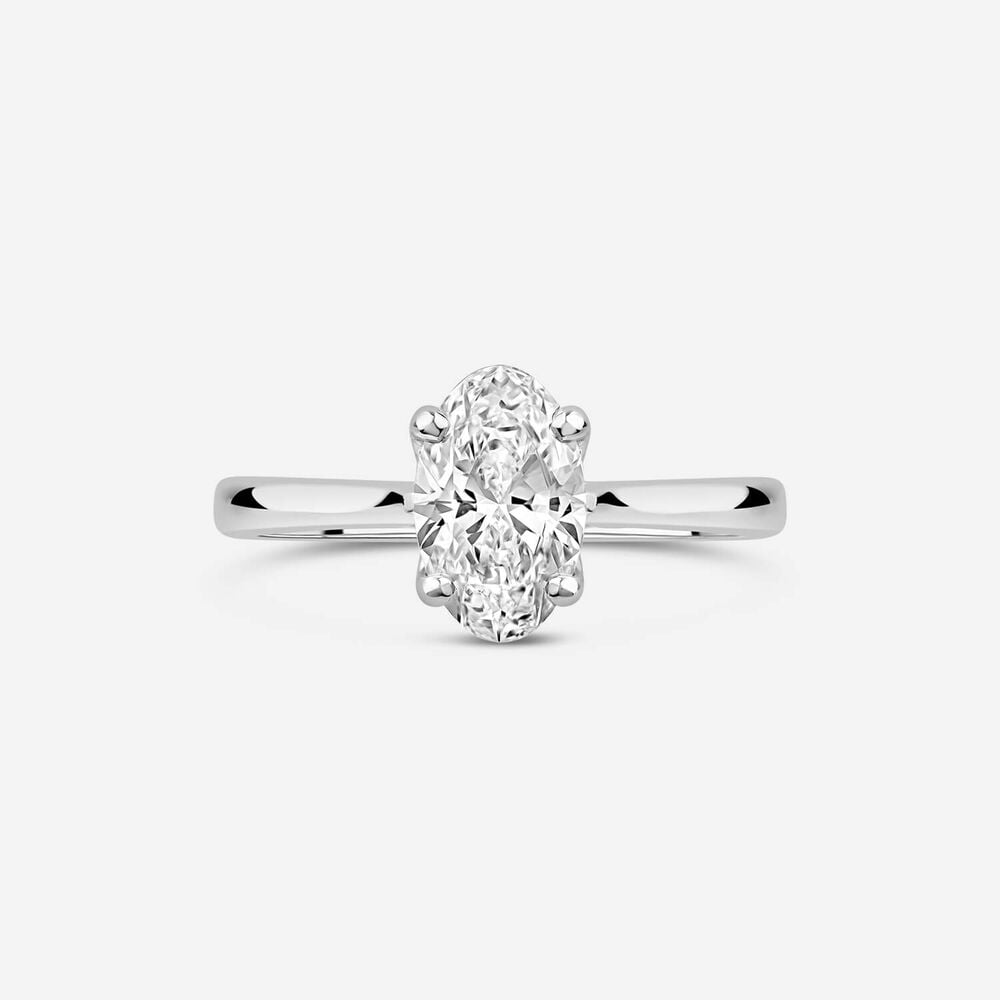 Born Platinum Lab Grown 1.20ct Oval Solitaire Diamond Ring