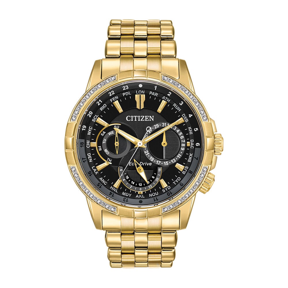 Citizen Eco-Drive Calendrier Diamond 44mm Men's Watch
