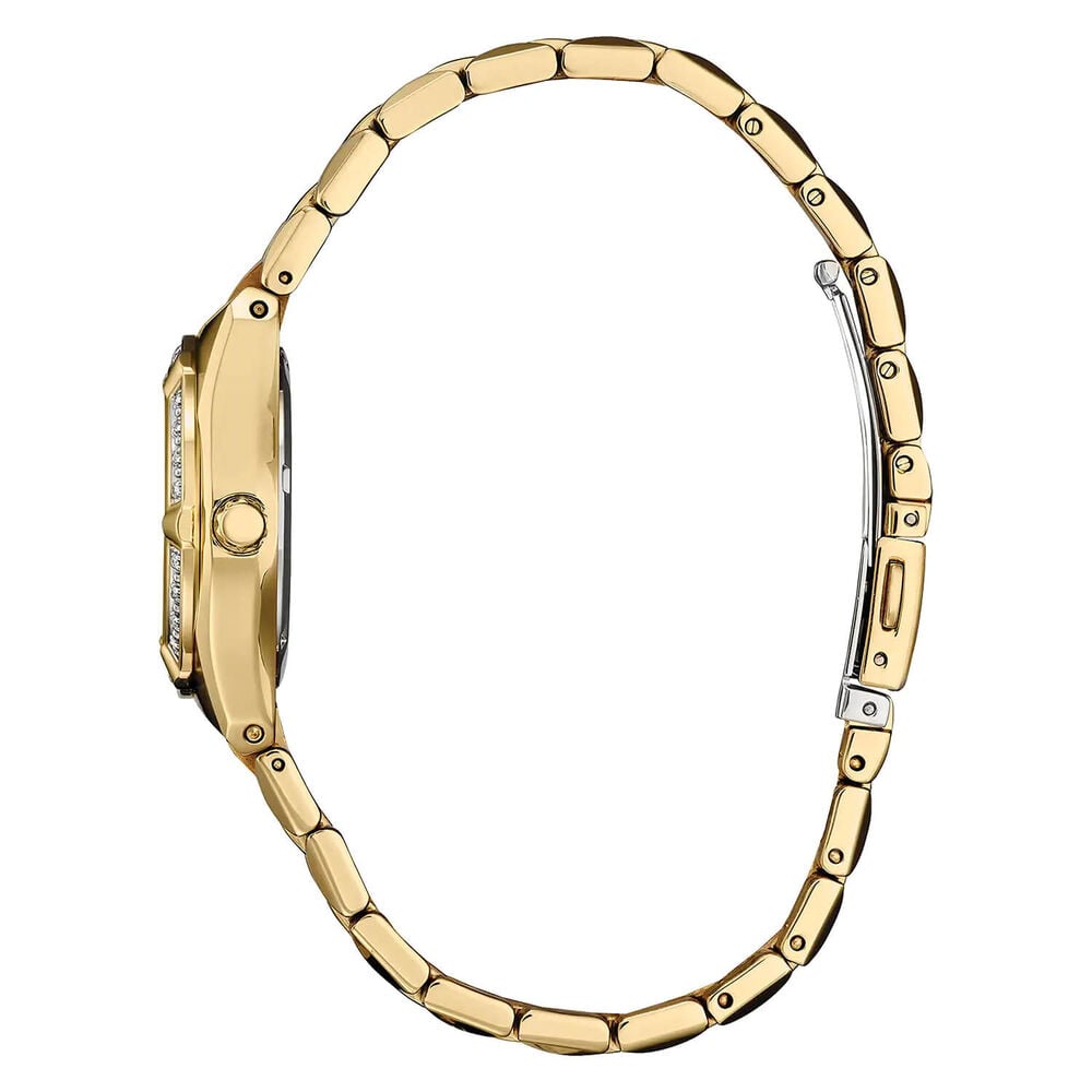 Citizen Eco-Drive Corso 28mm Black Dial Diamond Bezel Gold-Toned Steel Bracelet