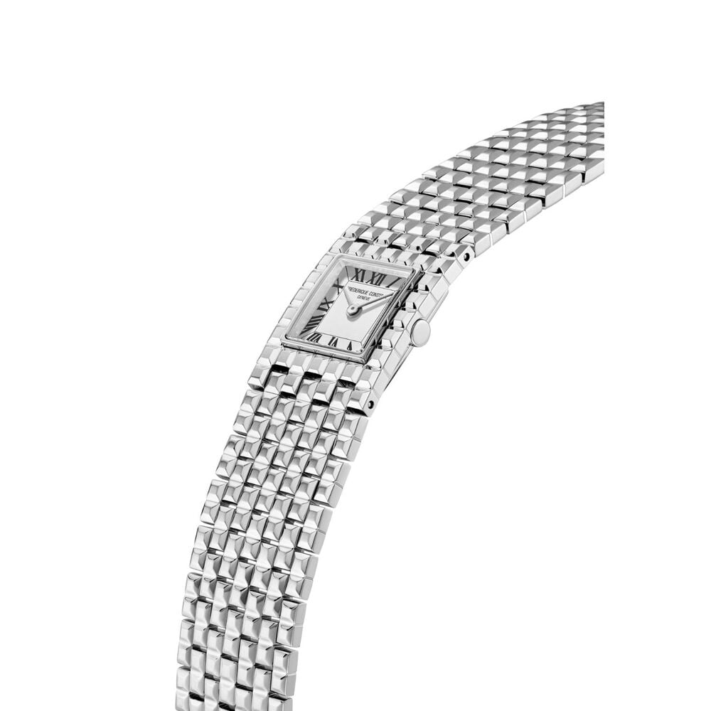 Frederique Constant Classics Manchette White Dial Steel Bracelet Watch