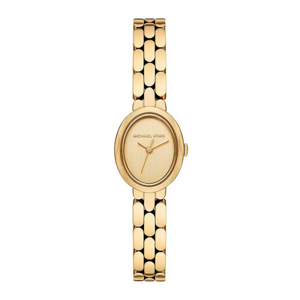 Michael Kors Maude 20.5x25.5mm Gold Dial Gold Tone Stainless Steel Bracelet Watch