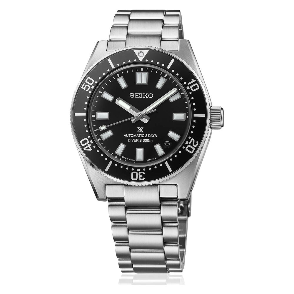 Seiko Prospex 1965 Revival Diver&rsquo;s 40mm Cove Black Dial Steel Bracelet Watch