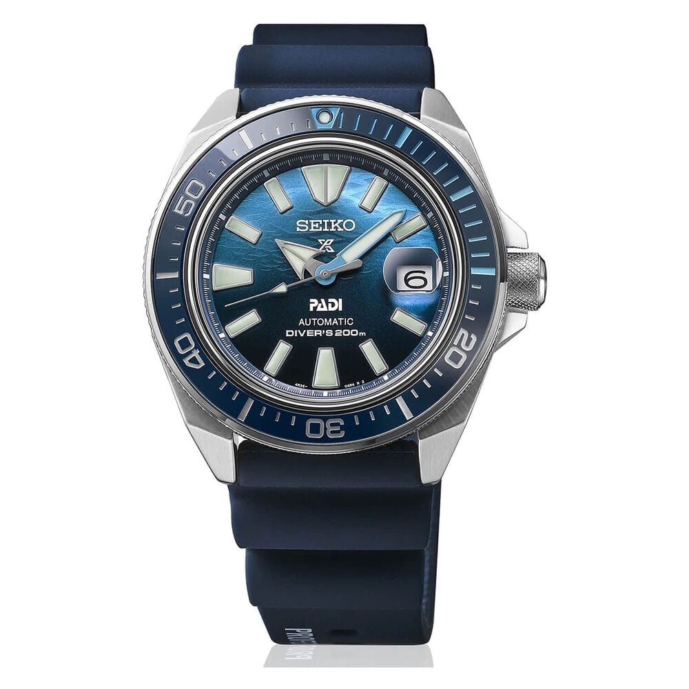Seiko Prospex  &lsquo;Deep Blue&rsquo; Samurai Padi Special Edition 44mm Blue Dial Blue Rubber Strap Watch