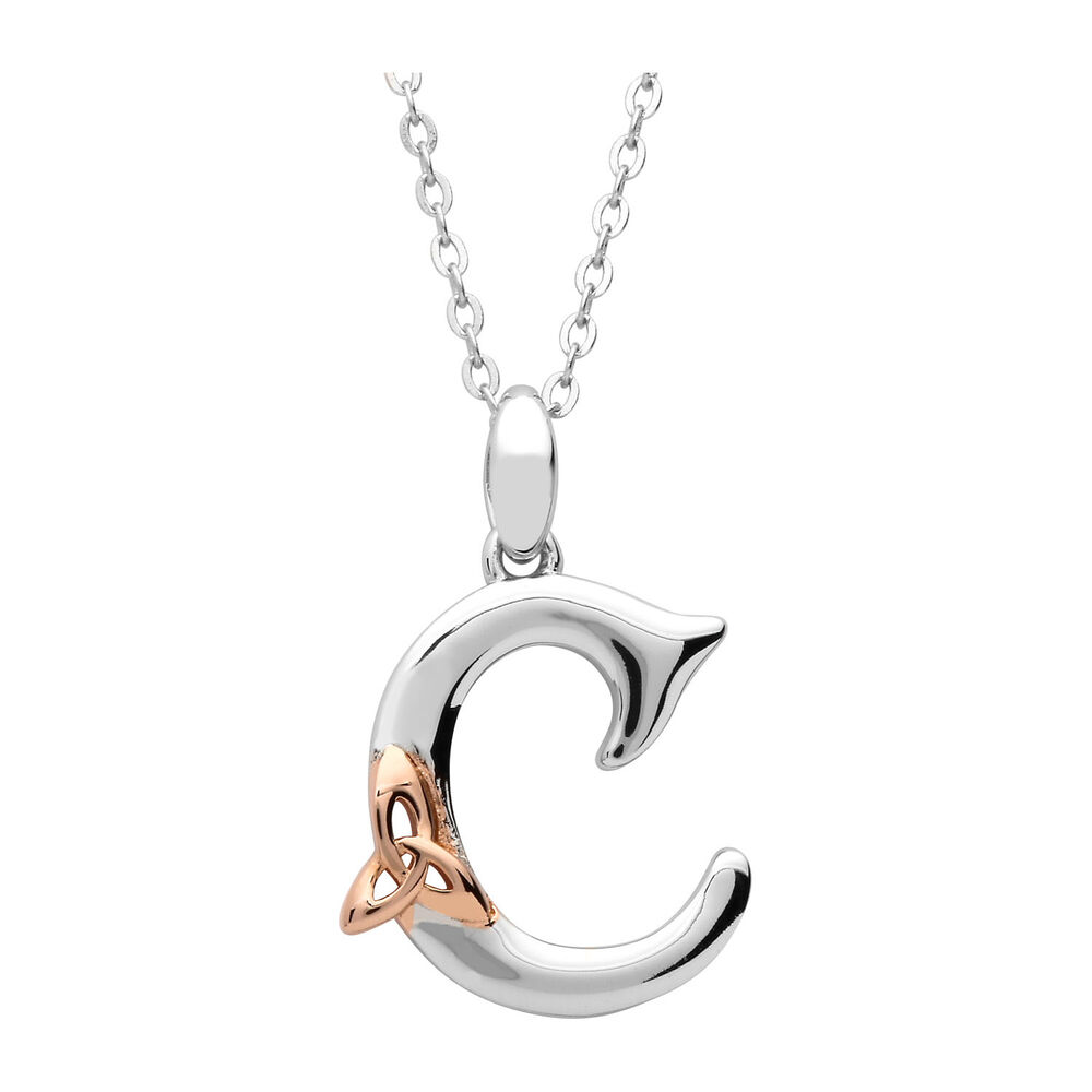 Sterling Silver Celtic C Initial Pendant