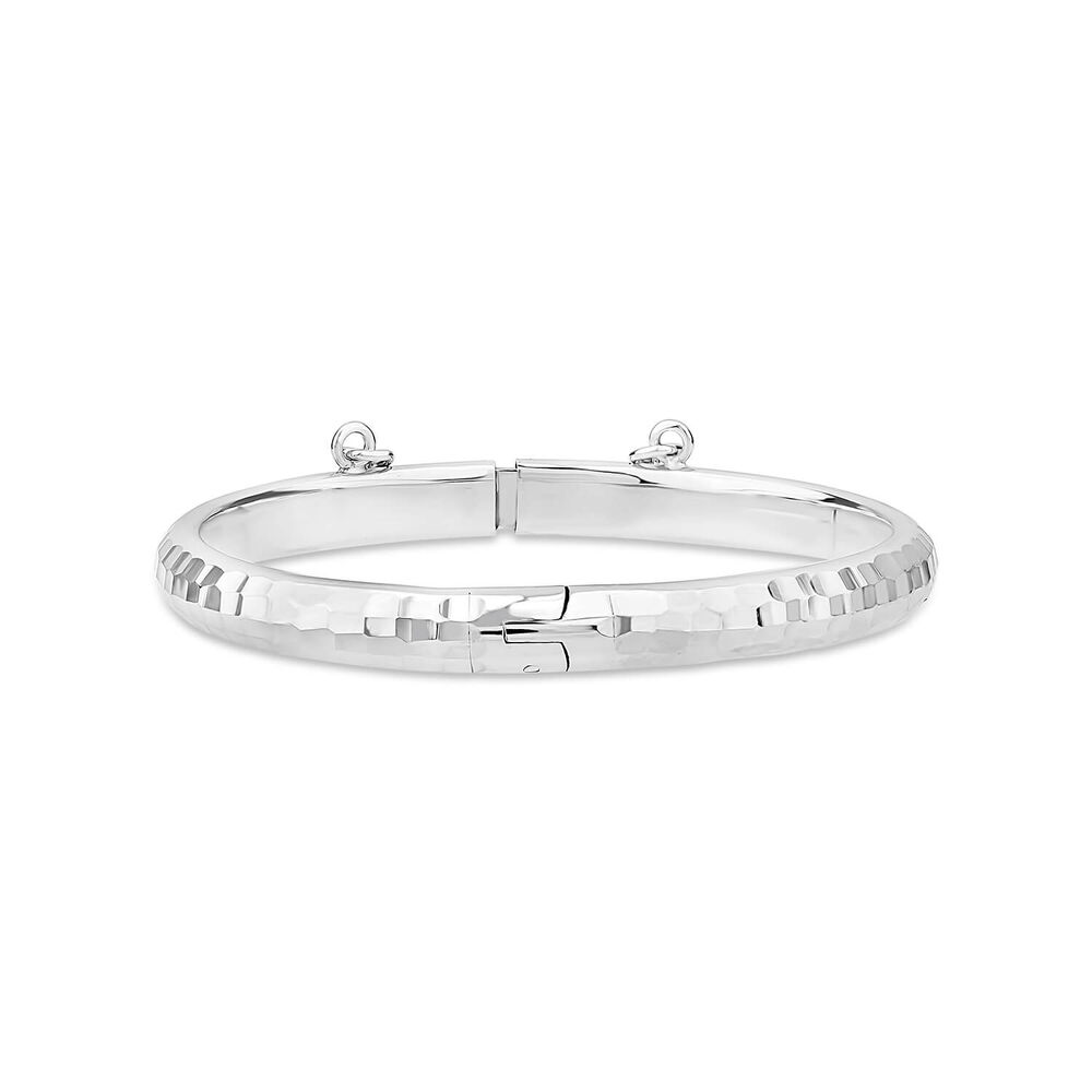 Sterling Silver Diamond Cut Baby Bangle
