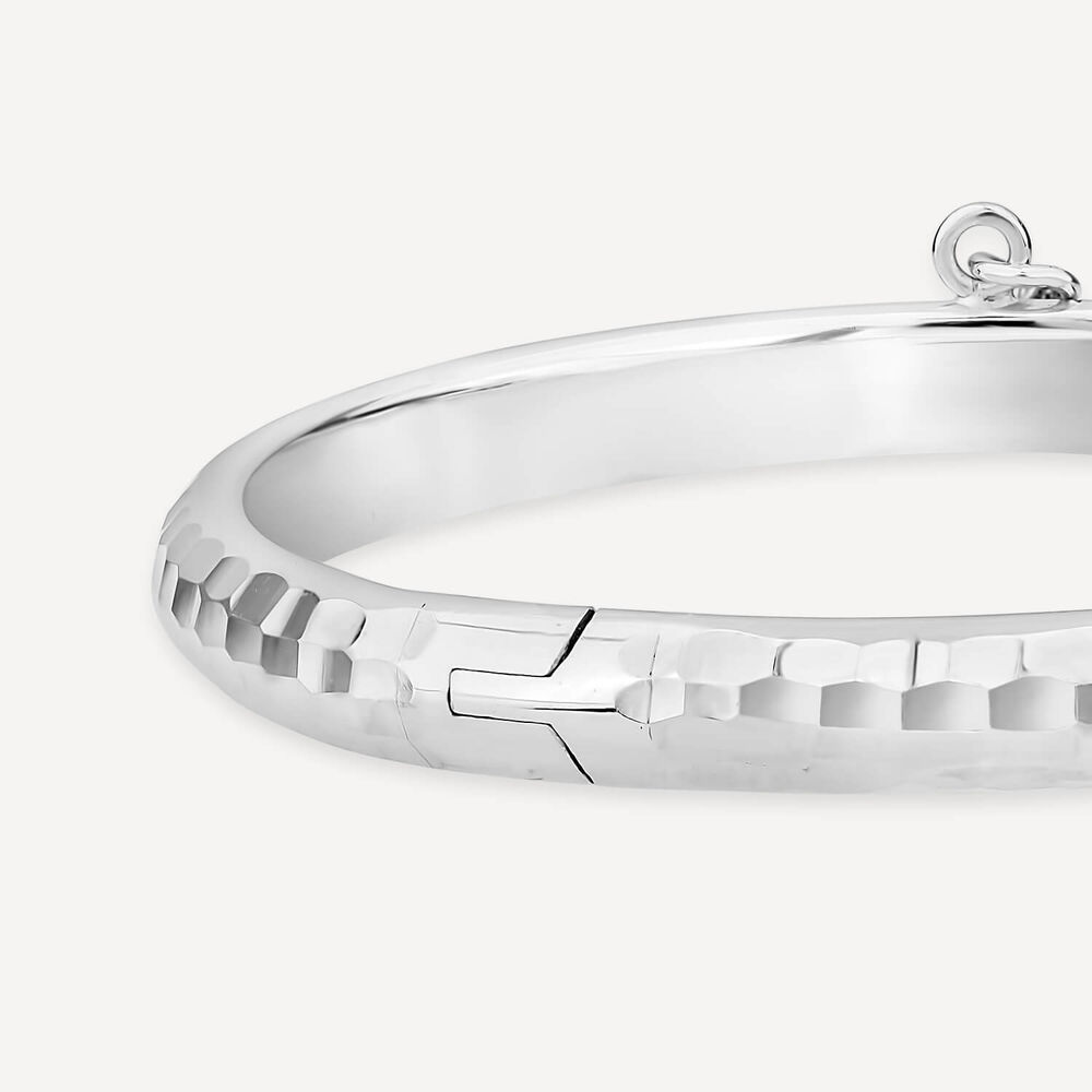 Sterling Silver Diamond Cut Baby Bangle