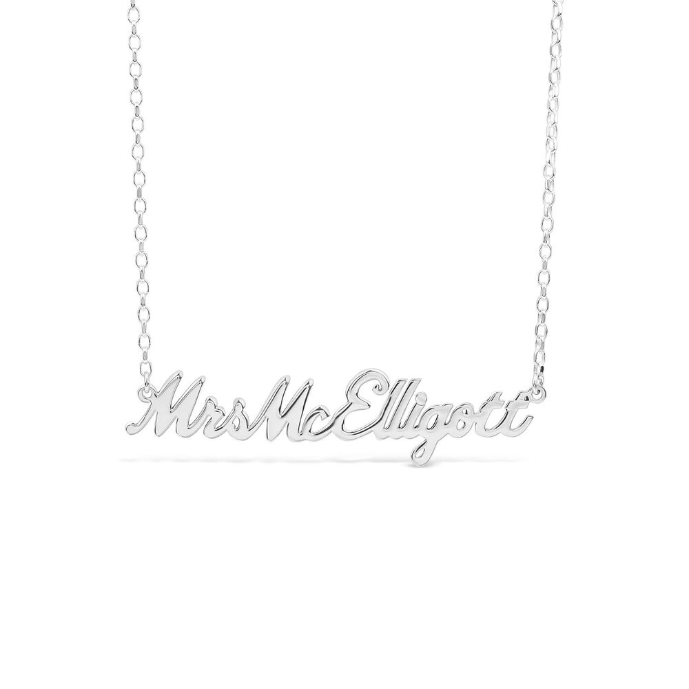 Sterling Silver Personalised Name Necklace (7-10 letters) (Special Order: 3-5 weeks)