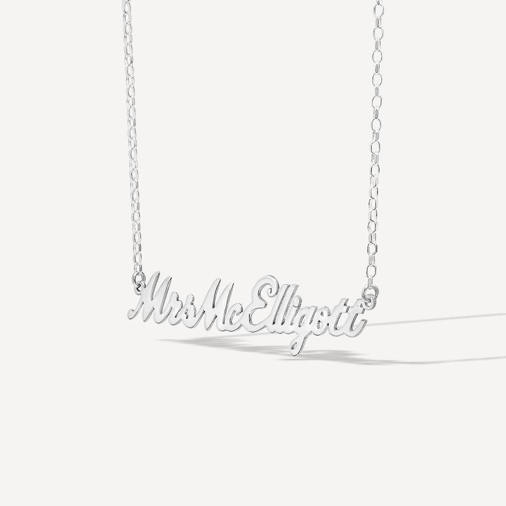 Sterling Silver Personalised Name Necklace (7-10 letters) (Special Order: 3-5 weeks)