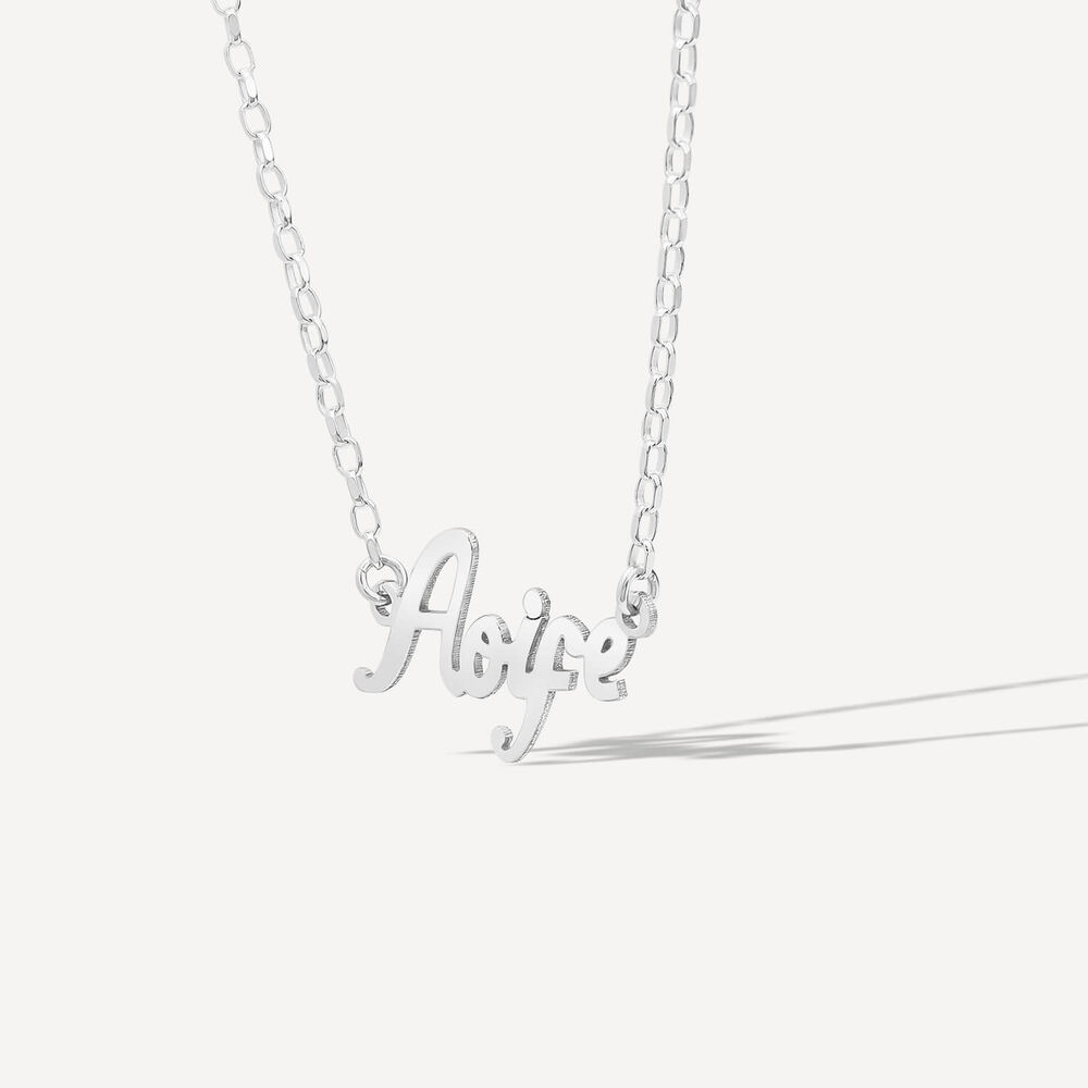 Sterling Silver Personalised Name Necklace (up to 6 letters) (Special Order: 3-5 weeks)