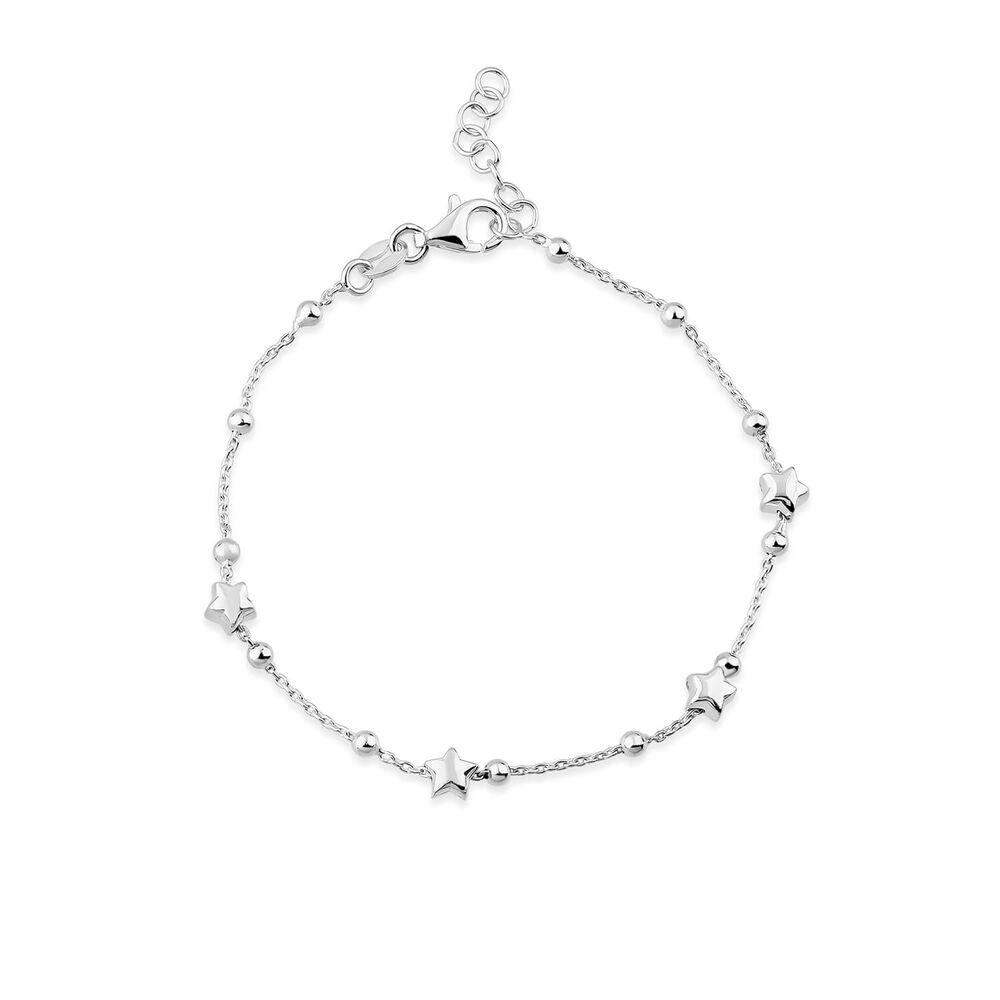 Sterling Silver Stars & Balls Charm Bracelet