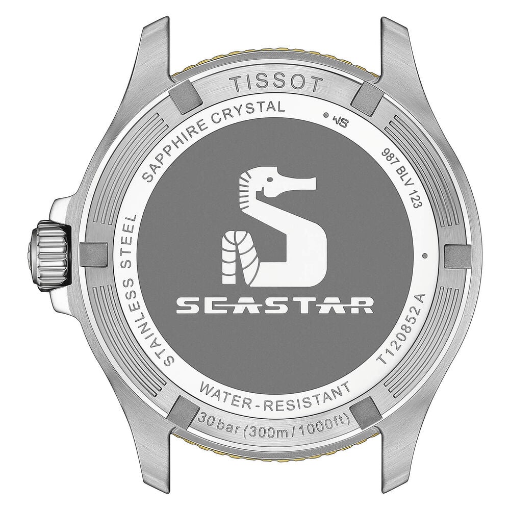 Tissot Seastar 1000 Quartz GMT 40mm Black Dial Black & Brown Bezel Steel Bracelet Watch