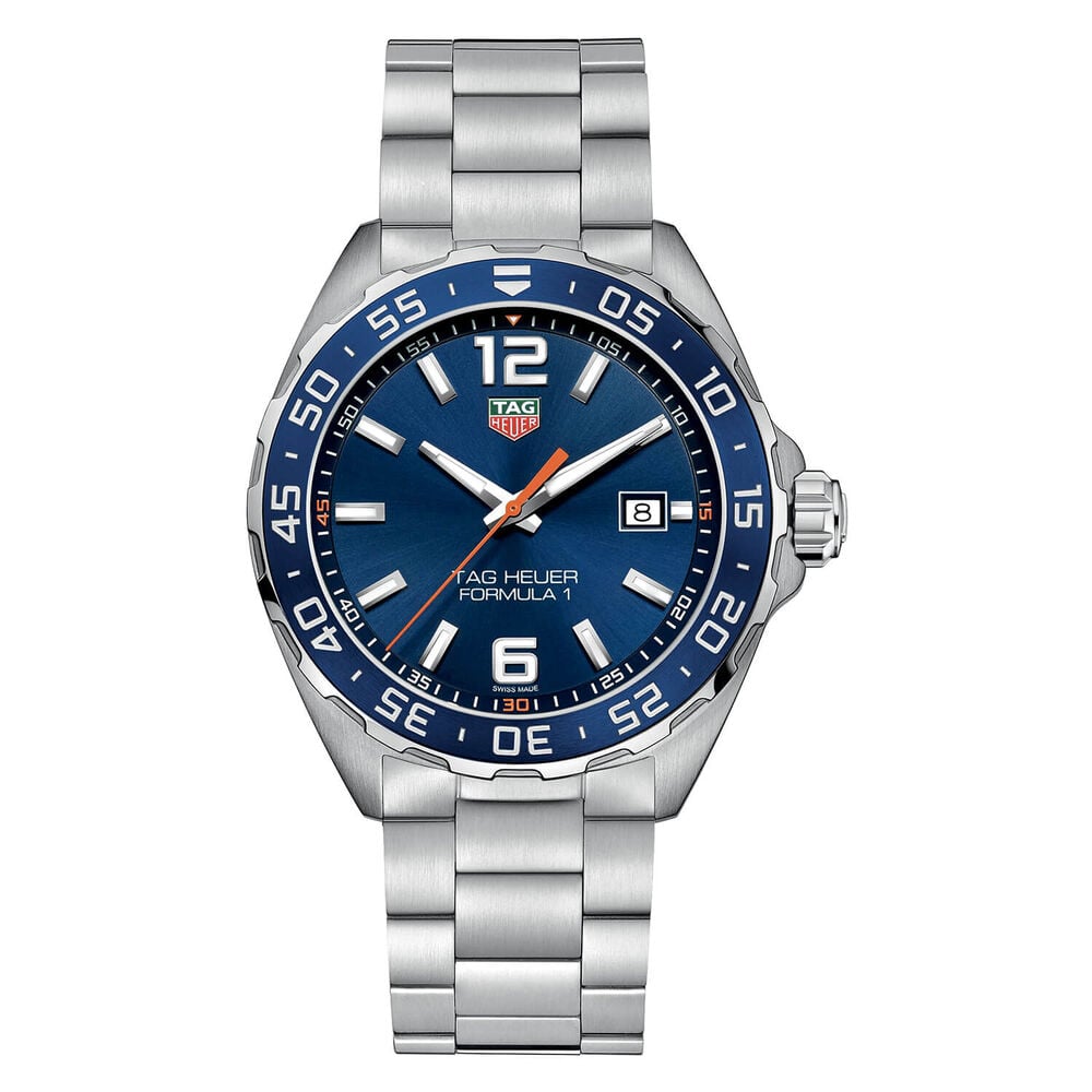 TAG Heuer Formula 1 Date 43mm Blue Dial & Bezel Stainless Steel Bracelet Watch