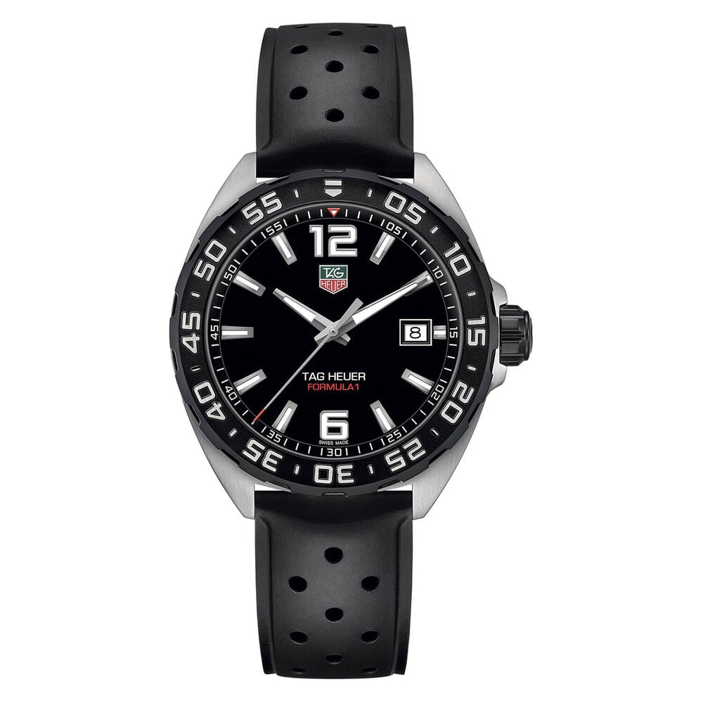 TAG Heuer Formula 1 Date 41mm Black Dial Rubber Strap Watch